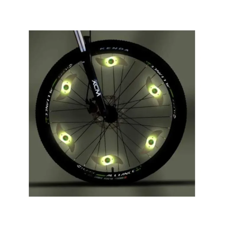 Kerékpár LED küllő lámpa, 13x4 cm, RGB
