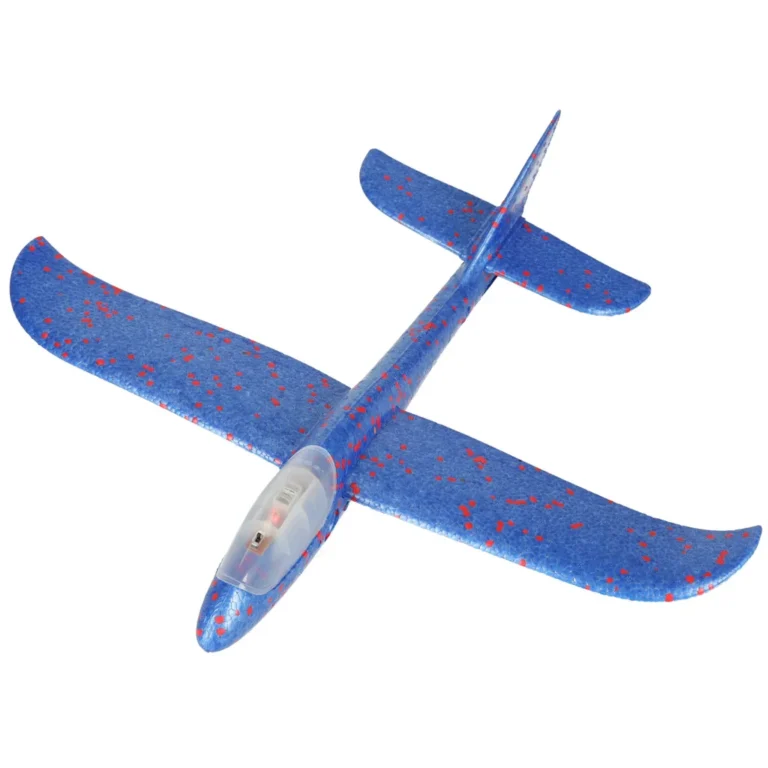 Világító vitorlázórepülő, 2 LED, kék, 48x47cm