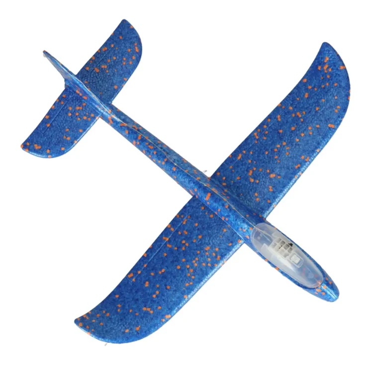 Világító vitorlázórepülő, 8 LED, kék, 48x47cm