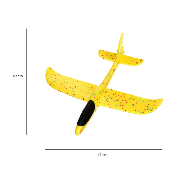 Vitorlázórepülő, sárga, 47x49cm