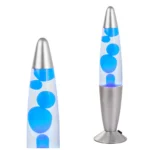 Lávalámpa, kék, 34,5 cm