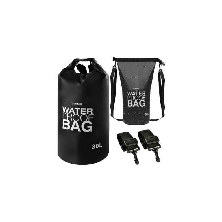 Extra erős vízálló táska PVC anyagból, 30 l, fekete