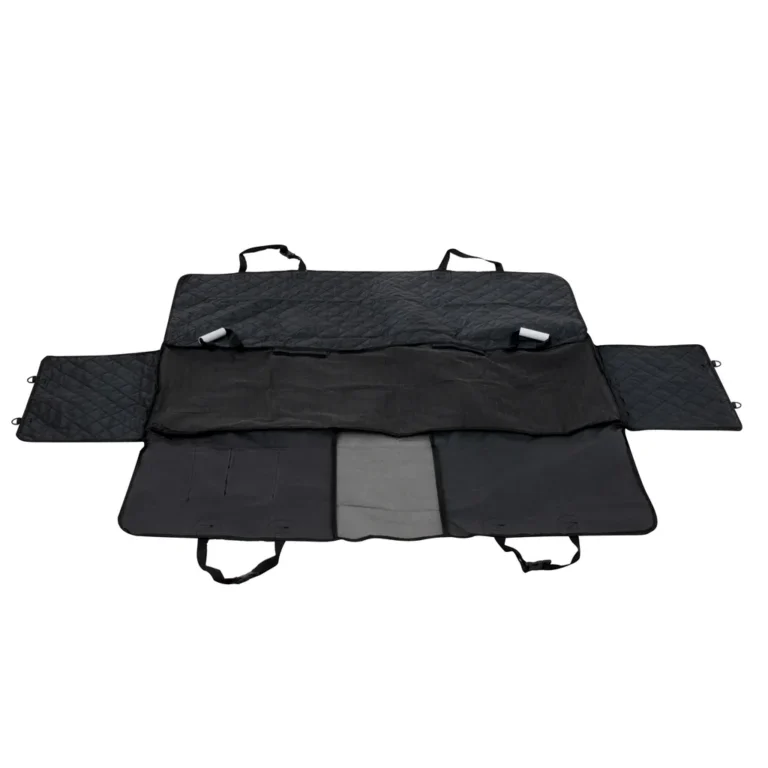 Vízhatlan autós kisállat szőnyeg, mobil kennel, fekete, 136cm x 120cm