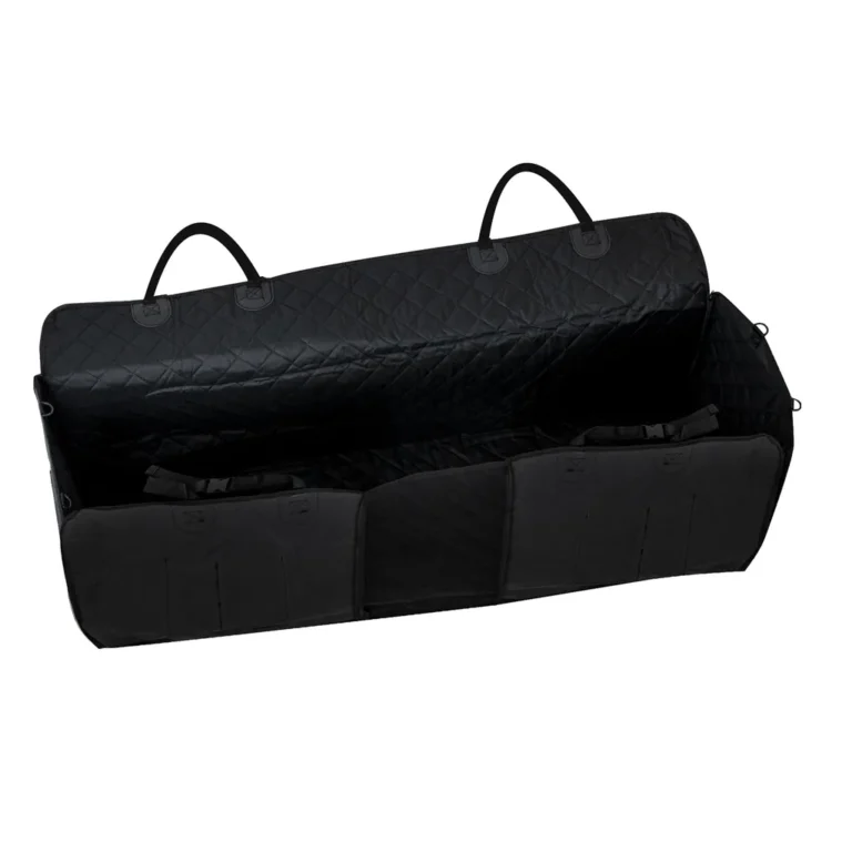 Vízhatlan autós kisállat szőnyeg, mobil kennel, fekete, 136cm x 120cm
