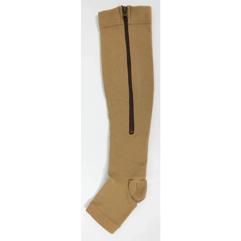 Wellys kompressziós zokni zipzárral, 42 x 10 x 0,3 cm, testszínű