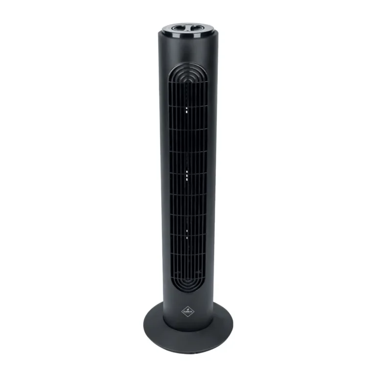 Oszcilláló oszlopos ventilátor 3 sebességfokozattal, 45 W, 74x21.8 cm, fekete