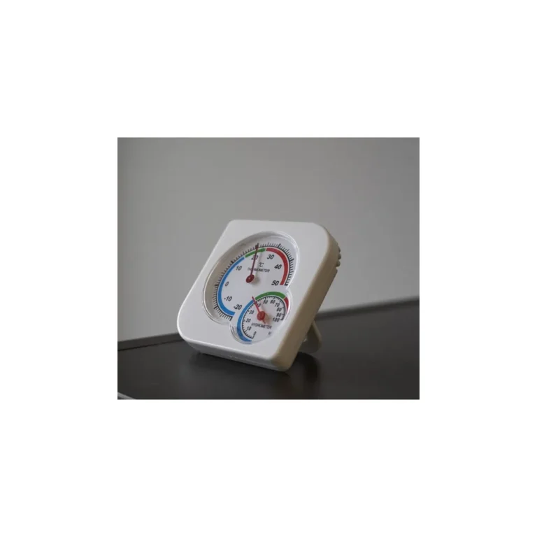 Zola Analóg hőmérő / higrométer, -20 és +50°C között, 7,5x1,3 cm, fehér