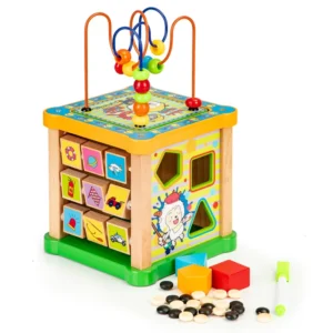 Oktató Fa Kocka + Mula Tábla, ECOTOYS | HM015473