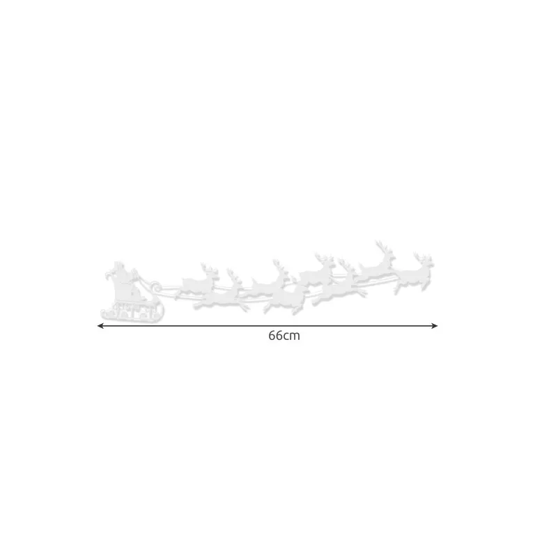 Karácsonyi Ablakmatricák / Ablakdekorációk - Ünnepi témájú, PVC anyagú, 66 cm méretű, 91g súlyú csomagolással együtt 126g