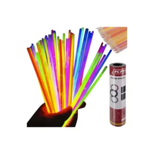Fluoreszkáló Karkötők és Pálcikák, 100 db + Csatlakozók