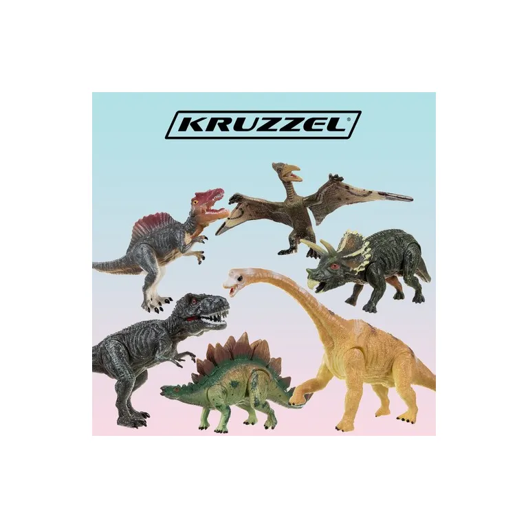 Mozgatható Dinoszaurusz Figurák Szettje, 6 darabos