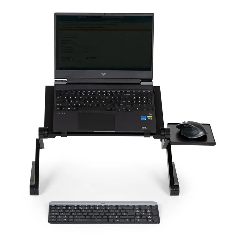 Asztali Állvány, Alumínium Laptop Állvány, Összecsukható, Állítható, 2 Tetejű | PJJLT0005
