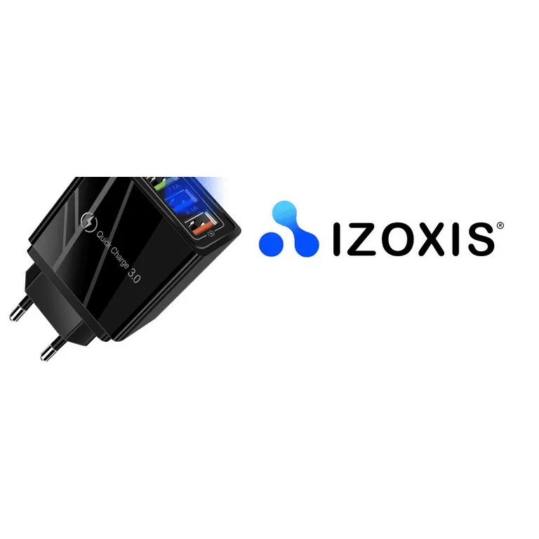 Izoxis 4x USB 3.0 fali töltő, fekete