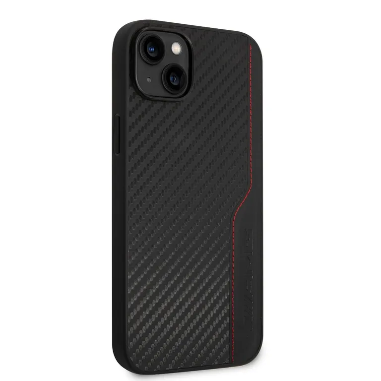 AMG PU Carbon Effect hátlap az iPhone 14 Plus készülékhez Fekete