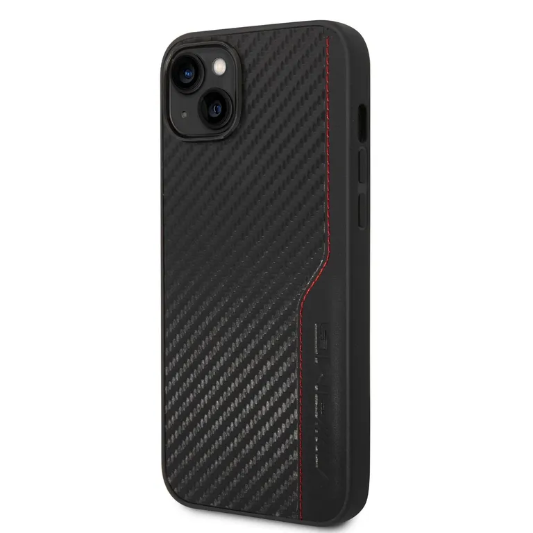 AMG PU Carbon Effect hátlap az iPhone 14 Plus készülékhez Fekete