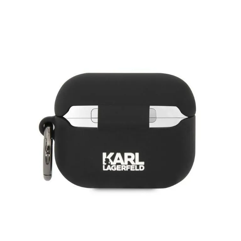 Apple Airpods Pro Karl Lagerfeld Silicone Chupette Head 3D fekete tok