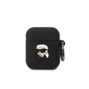 Apple Airpods tok Karl Lagerfeld Szilikon Karl Head 3D fekete