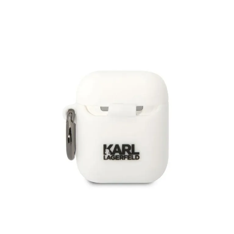 Apple Airpods tok Karl Lagerfeld Szilikon Karl Head 3D (KLA2RUNIKH) Fehér