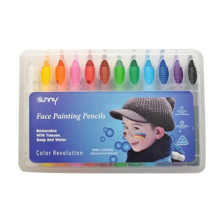Arcfestő ceruza készlet, 12 szín