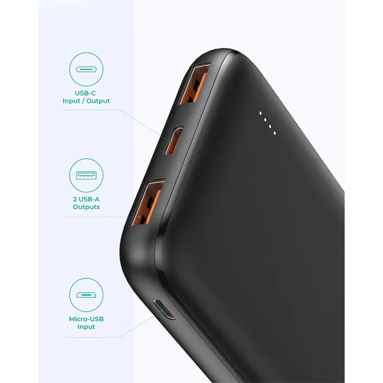 Aukey PB-N73S Powerbanka 10000mAh Fekete