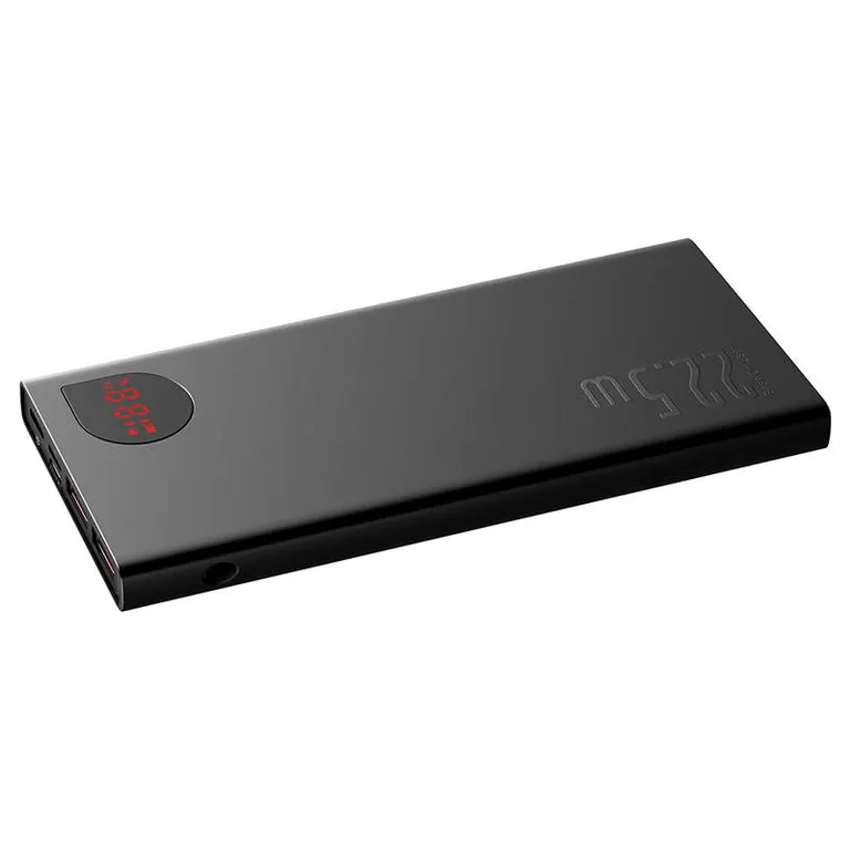 Baseus Adaman fém Powerbank, 10000mAh, 22.5W (fekete)