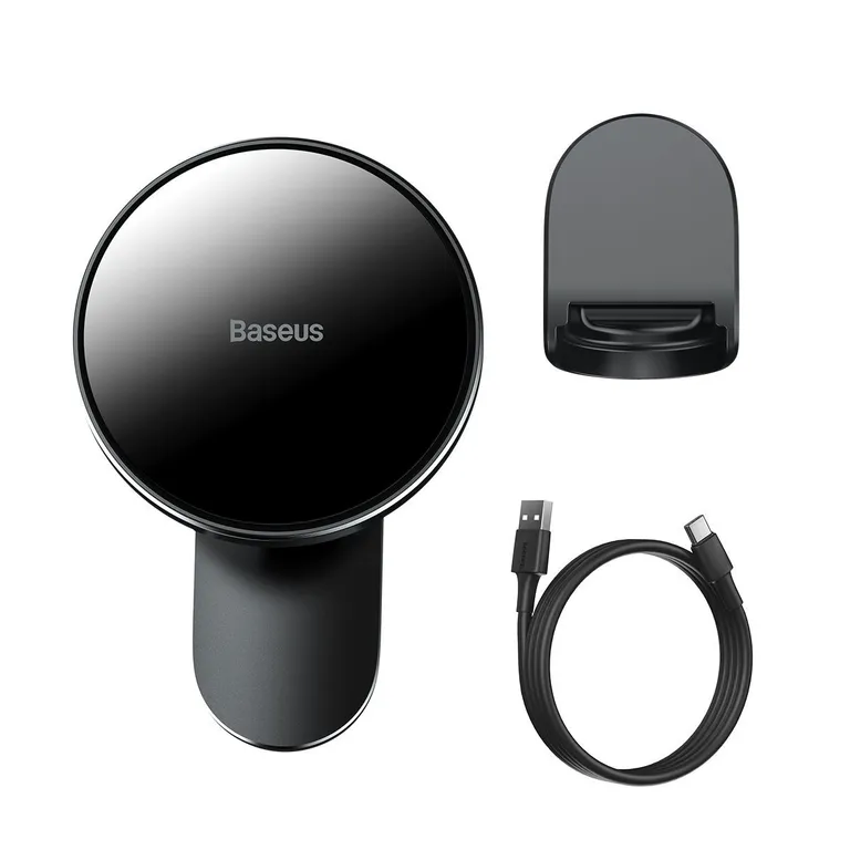 Baseus Big Energy autós tartó vezeték nélküli töltővel 15W Iphone 12 / Iphone 13 készülékhez (fekete)