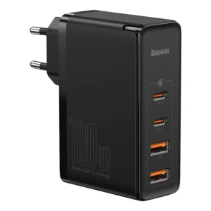Baseus GaN2 Pro Quick 2x USB + 2x USB-C, 100W, EU (fekete)