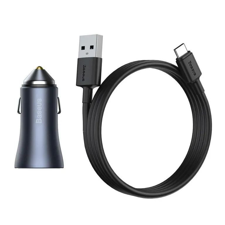 Baseus Golden Contactor Pro Carger, USB + USB-C, QC4.0 +, PD, SCP, 40W (szürke)
