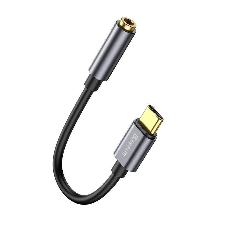 Baseus L54 audio adapter USB-C + mini jack 3,5mm (fekete+szürke)