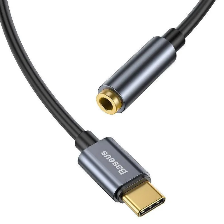 Baseus L54 audio adapter USB-C + mini jack 3,5mm (fekete+szürke)