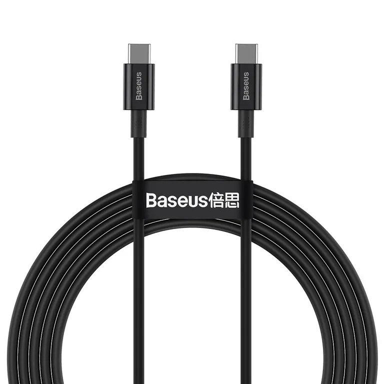 Baseus Superior Series kábel USB-C USB-C-re, 100W, 2m (fekete)