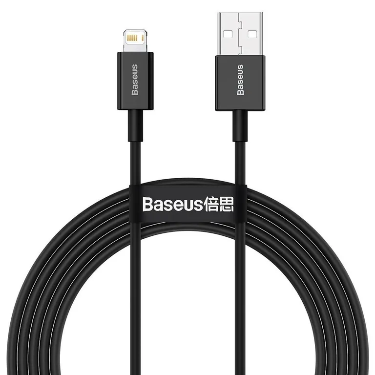 Baseus Superior Series kábel USB és iP 2.4A 1m (fekete)