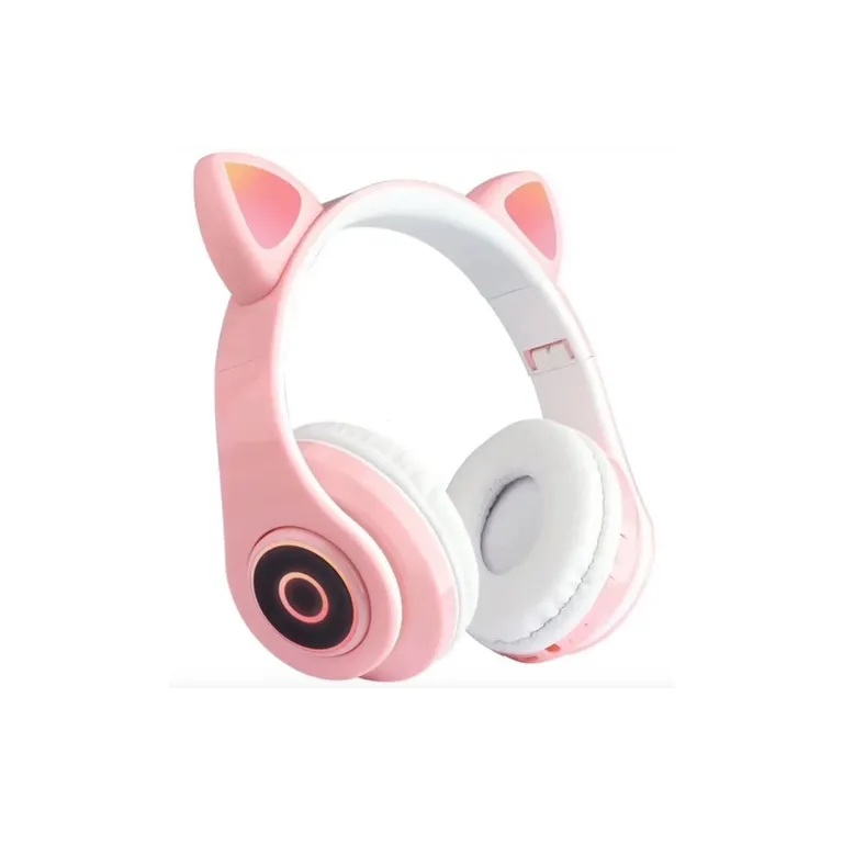 Bluetooth fejhallgató, 5.0  LED rózsaszín