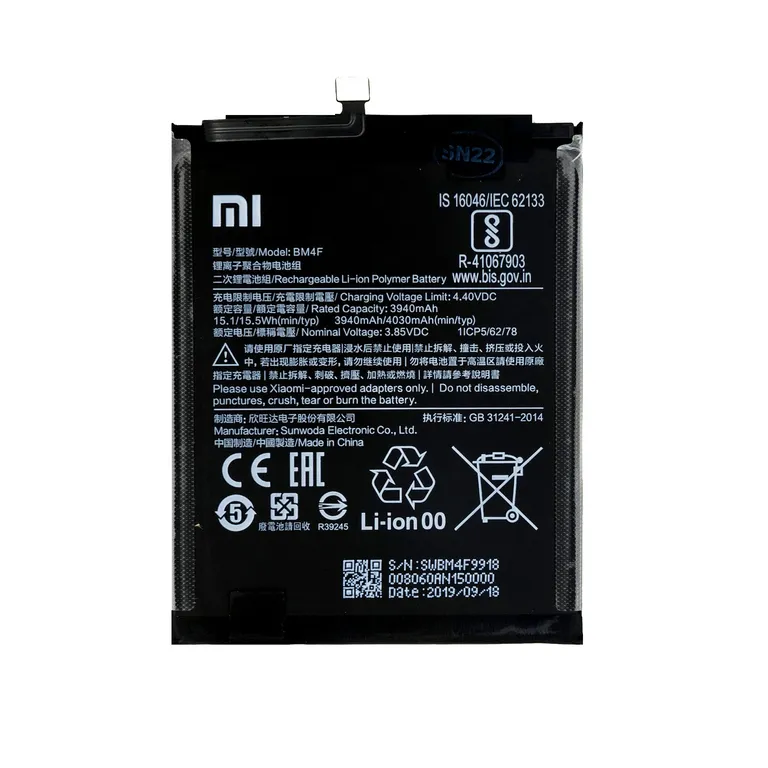 BM4F Xiaomi eredeti akkumulátor 3940mAh (szervizcsomag)