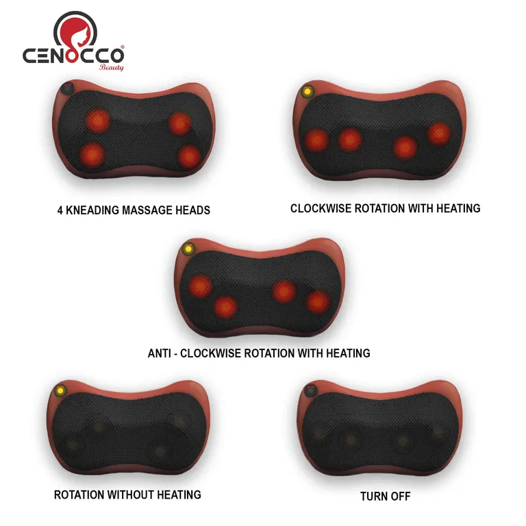 Cenocco CC-9023 Multifunkcionális masszázspárna, 3 funkció, 20 W, fekete