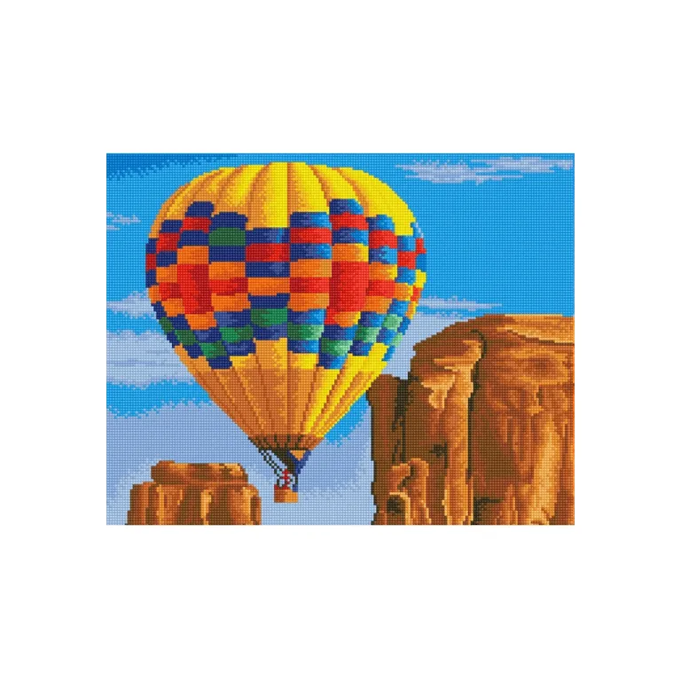 Diamond Dotz - gyémántfestő kép, hőlégballon a canyon felett