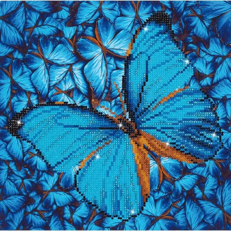 Diamond Dotz - gyémántfestő kép, kék pillangó