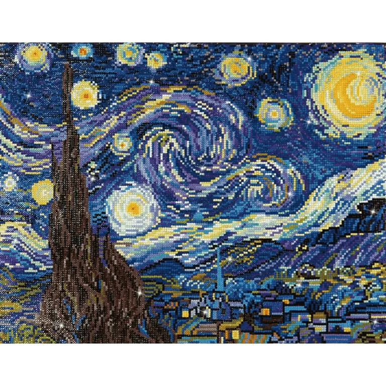 Diamond Dotz - gyémántfestő kép, Van Gogh: Csillagos éj