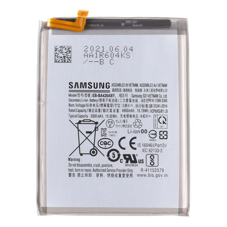 EB-BA426ABY Samsung akkumulátor Li-lon 5000mAh (ömlesztve)