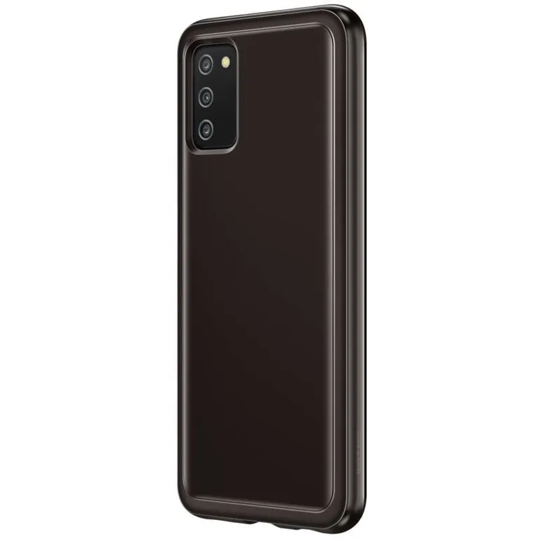 EF-QA038TBE Samsung Soft Clear Cover for Galaxy A03s Fekete (sérült csomagolás) tok