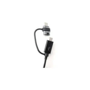 EP-DG950DBE Samsung kombinált microUSB adatkábel USB-C reduktorral 1,4 m fekete (ömlesztett)