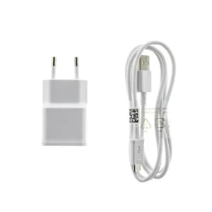 EP-TA50EWE + ECB-DU4AWE Samsung 8W-os utazási töltő + microUSB adatkábel fehér (OOB Bulk)