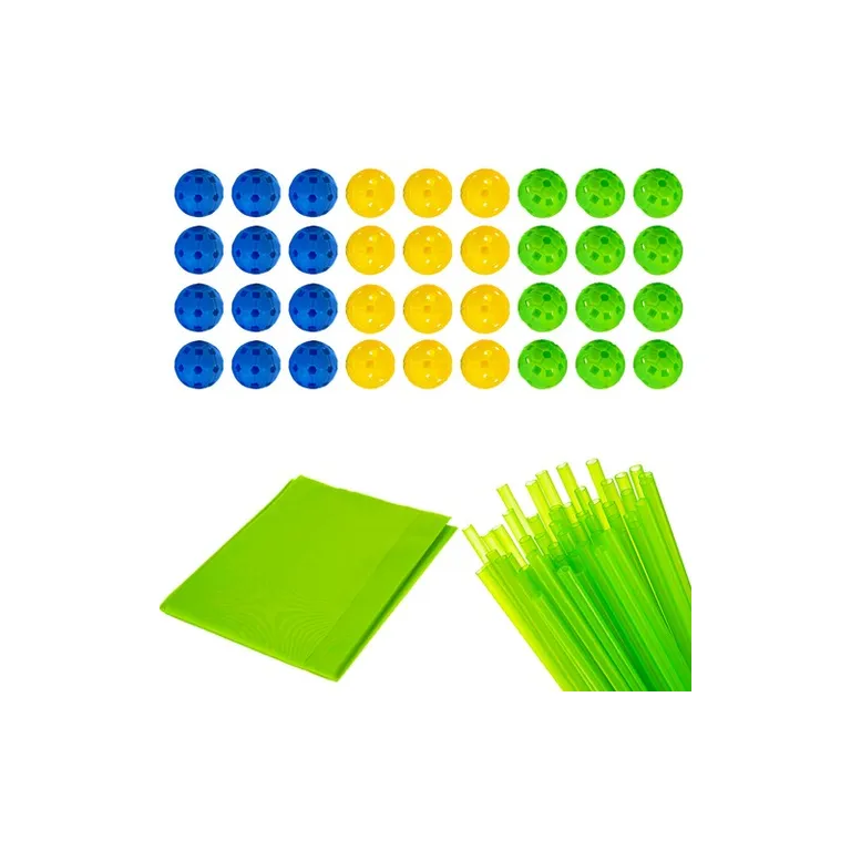 Fluoreszkáló pálcika építőelem készlet színes csatlakozókkal, zöld