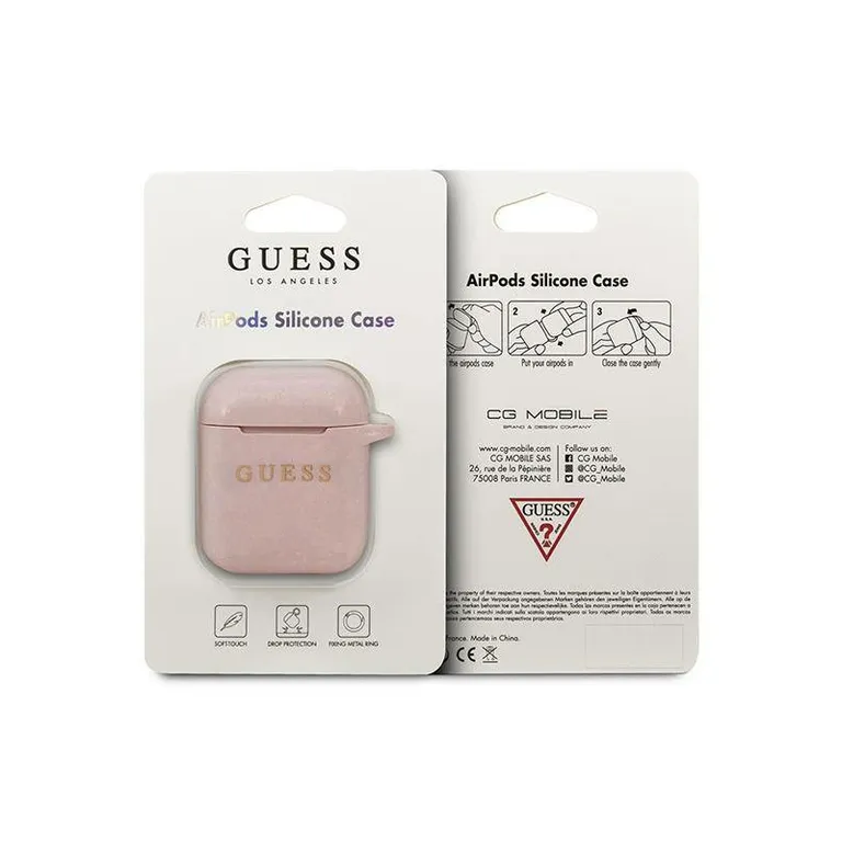 Eredeti Apple Airpods Guess Silicone Glitter (guacccsilllp) tok