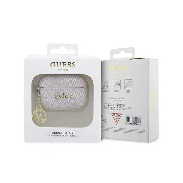 Eredeti Apple Airpods Pro 2 Guess 4G Charm Collection (GUAP2G4GSMP) tok