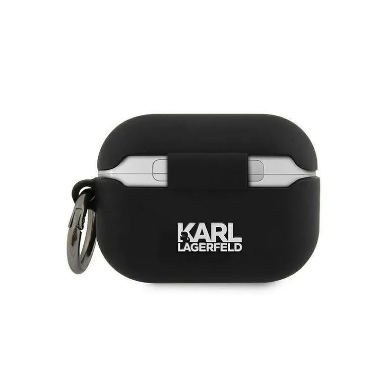 Eredeti Apple Airpods Pro Karl Lagerfeld Cover Silicone RSG (KLACAPSILRSGBK) Fekete