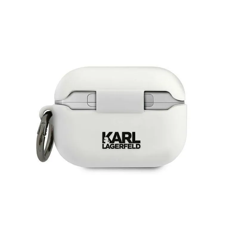 Eredeti Apple Airpods Pro Karl Lagerfeld Cover Silicone RSG (KLACAPSILRSGWH) Fehér
