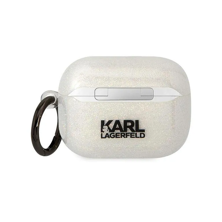 Eredeti Apple Airpods Pro Karl Lagerfeld Gliter Karl & Choupette (Klaphnkctgt) Átlátszó