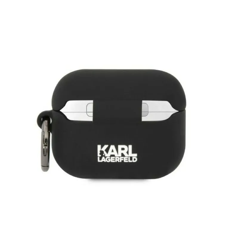 Eredeti Apple Airpods Pro Karl Lagerfeld Szilikon Karl & Choupette (Klacapsilkck) Fekete