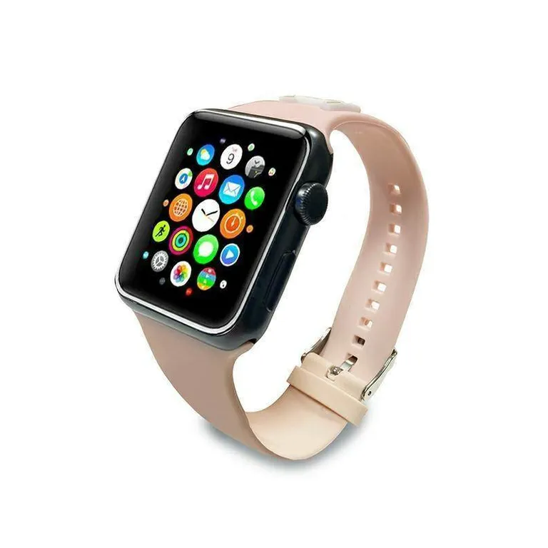 Eredeti Apple Watch 38/40/41 mm tok Karl Lagerfeld Strap Silicone Chupette Heads (Klawmslcp) Rózowe